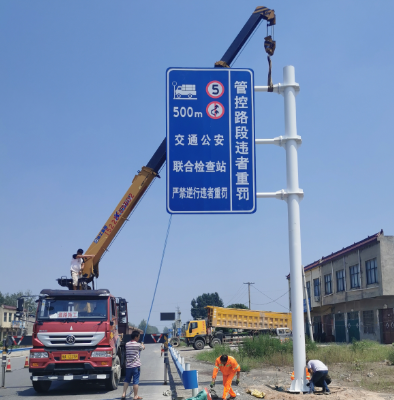 苏州双悬臂标志杆、交通标志杆制作、门架立柱加工厂家